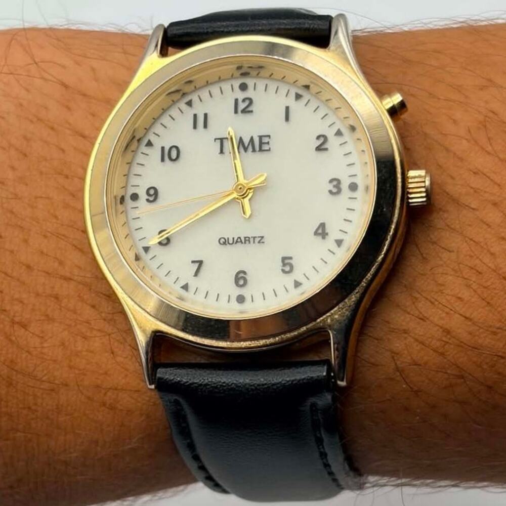 Gold & Black Time Men's Watch